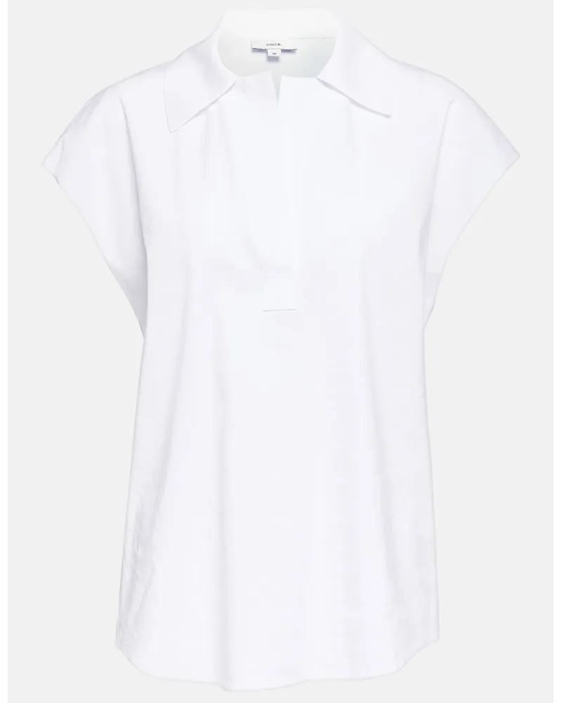 Vince Blazer in misto lino Bianco