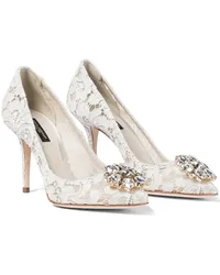 Dolce & Gabbana Pumps Bellucci in pizzo con cristalli Bianco