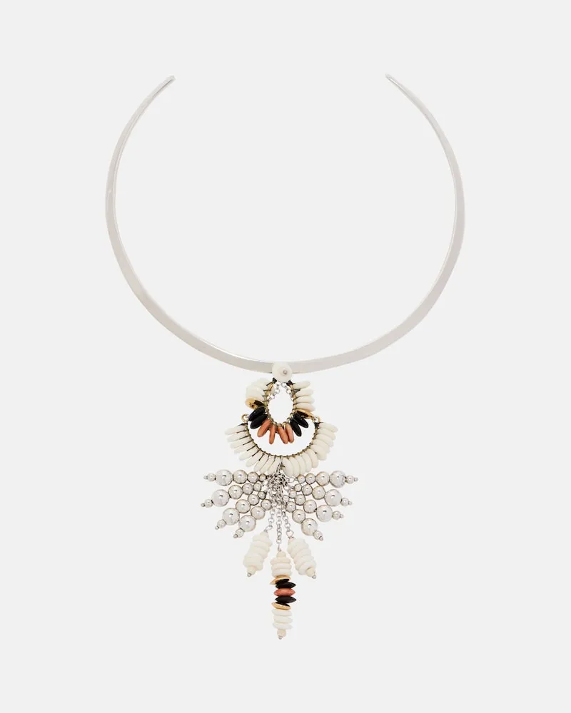 Isabel Marant Collana Lyna con ciondolo e perline Argento