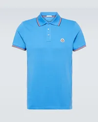 Moncler Polo in cotone piqué Blu