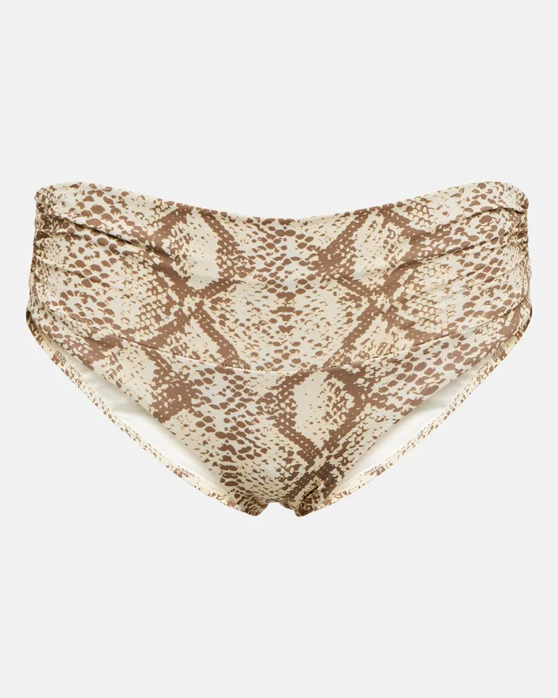 Melissa Odabash Slip bikini Bel Air con stampa Beige