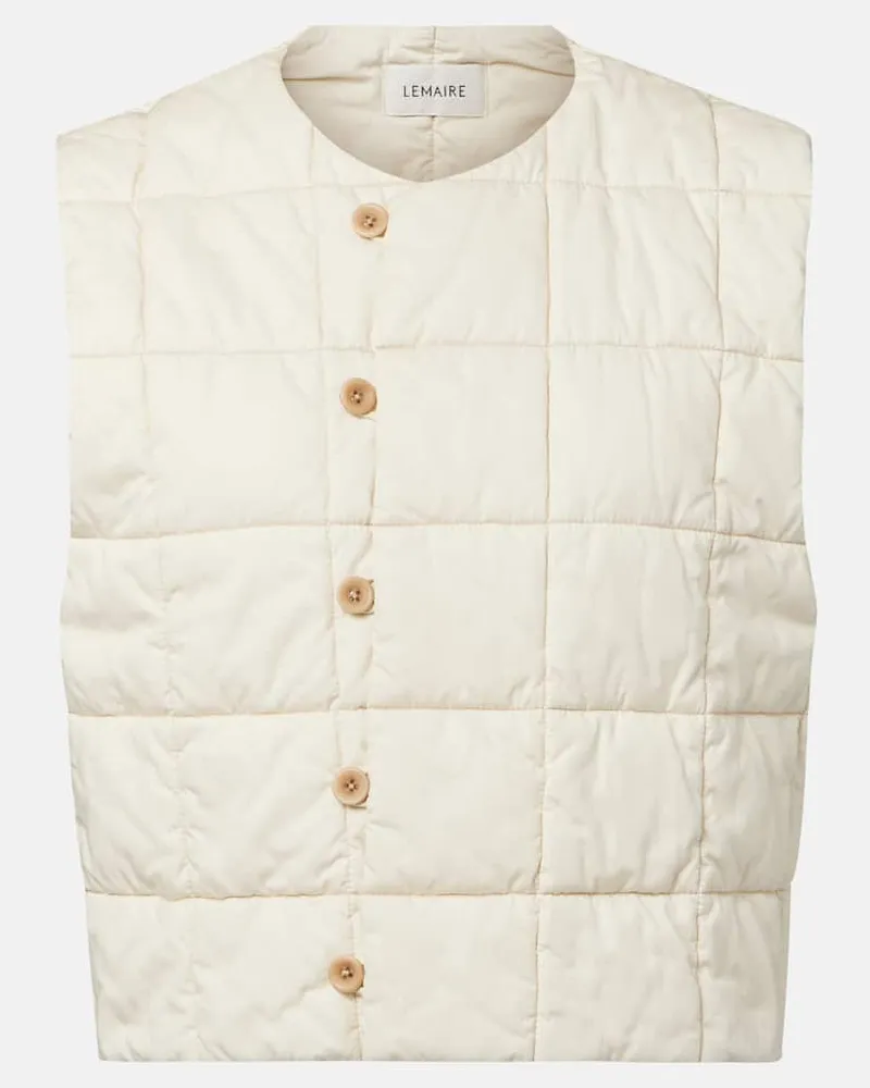 Christophe Lemaire Gilet imbottito in cotone Bianco
