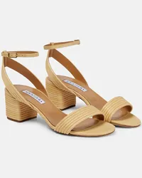 Aquazzura Sandali Sundance in rafia Beige