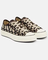 Valentino Garavani Sneakers Toile Iconographe Totaloop Marrone