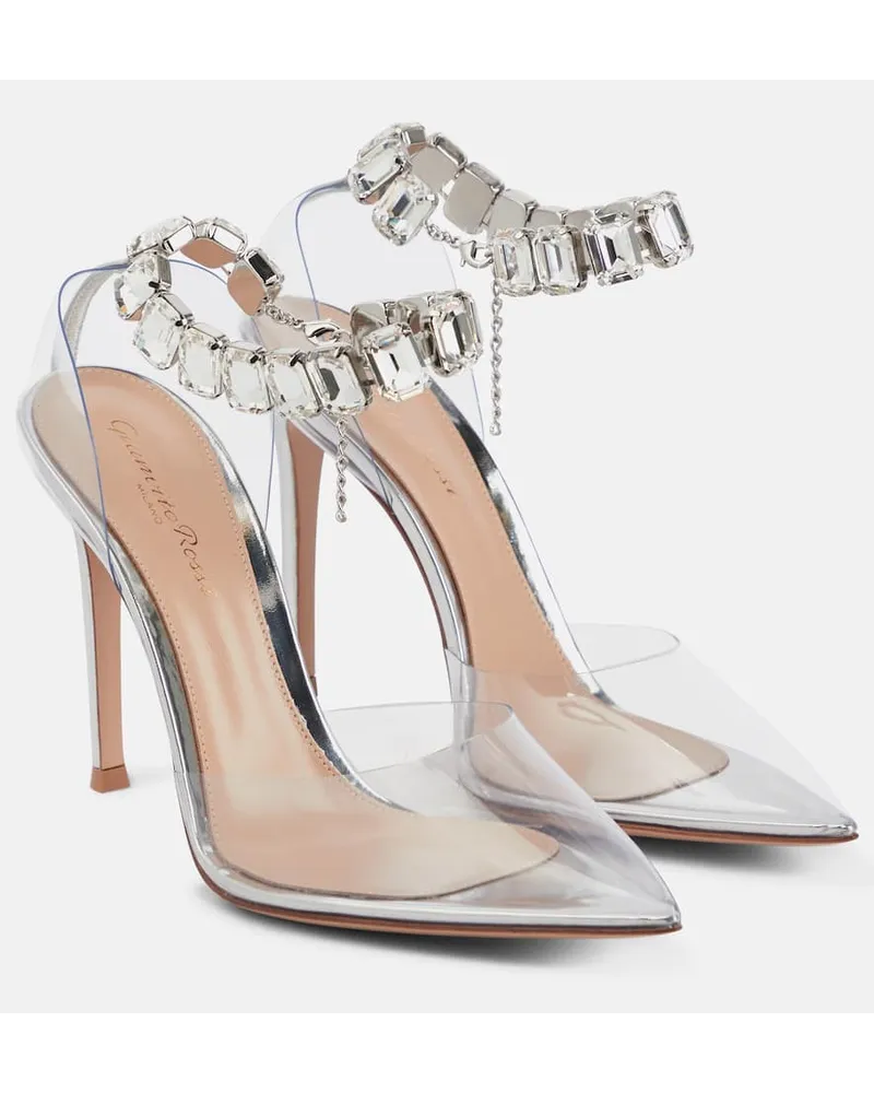 Gianvito Rossi Pumps in PVC con decorazioni Neutro