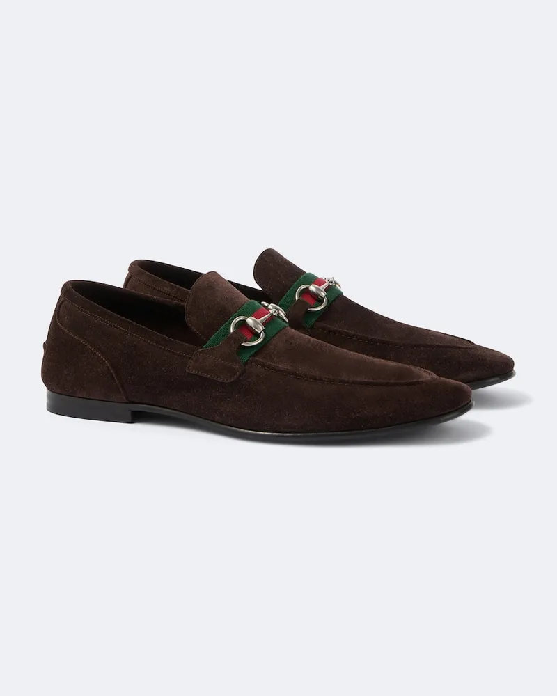 Gucci Mocassini Gucci Como Horsebit in suede Marrone