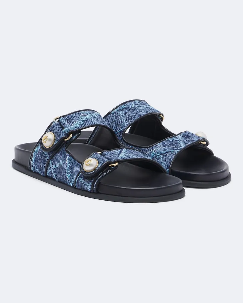 Jimmy Choo Sandali Fayence in denim Blu