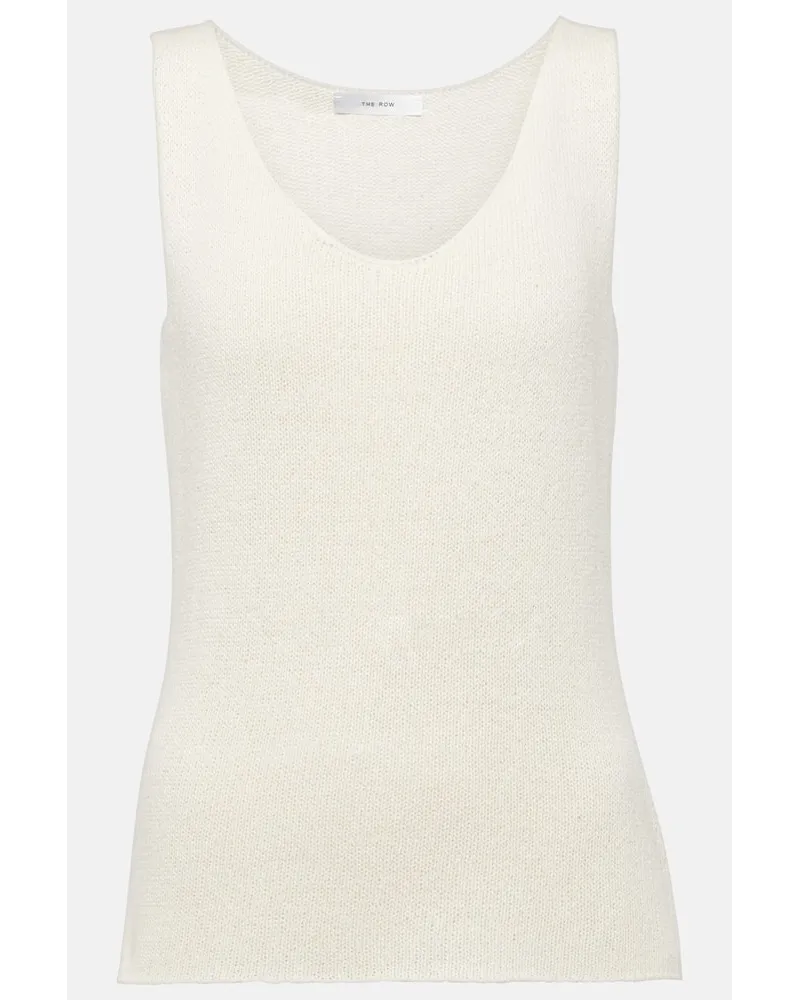The Row Tank top Favana in seta Bianco