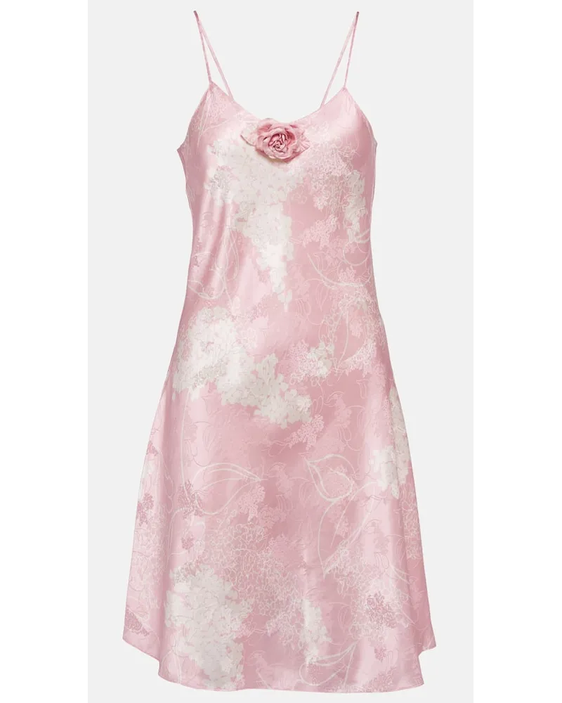 Rodarte Miniabito in seta con stampa Rosa