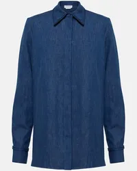 Gabriela Hearst Camicia Cruz in cotone e lino Blu