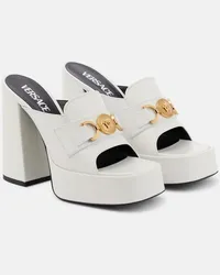 Versace Mules Medusa in pelle Bianco