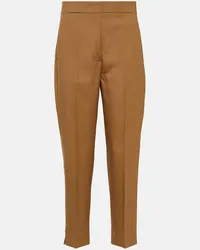 Max Mara Pantaloni Mira in lana, mohair e seta Marrone