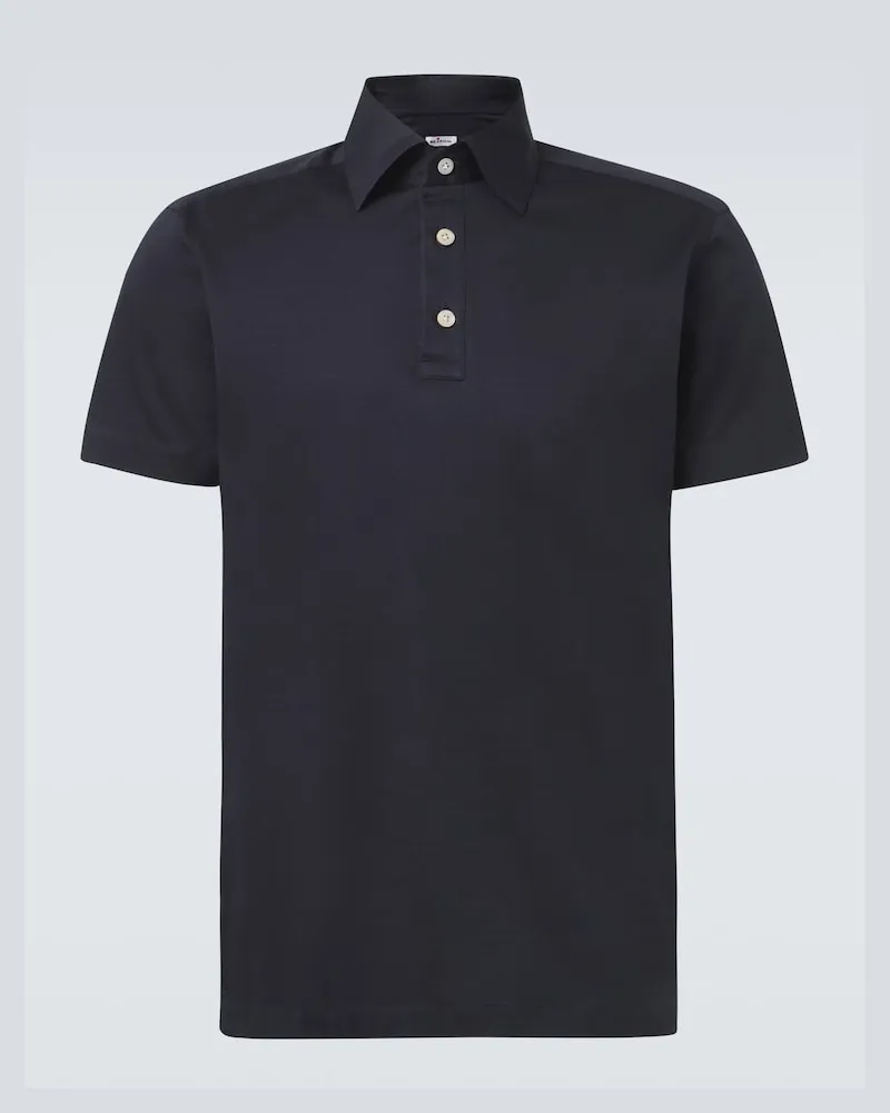 Kiton Polo in cotone Blu