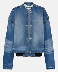 Y/PROJECT Bomber Snap Off di jeans Blu