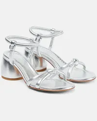 Gianvito Rossi Sandali Cassinis in pelle metallizzata Argento