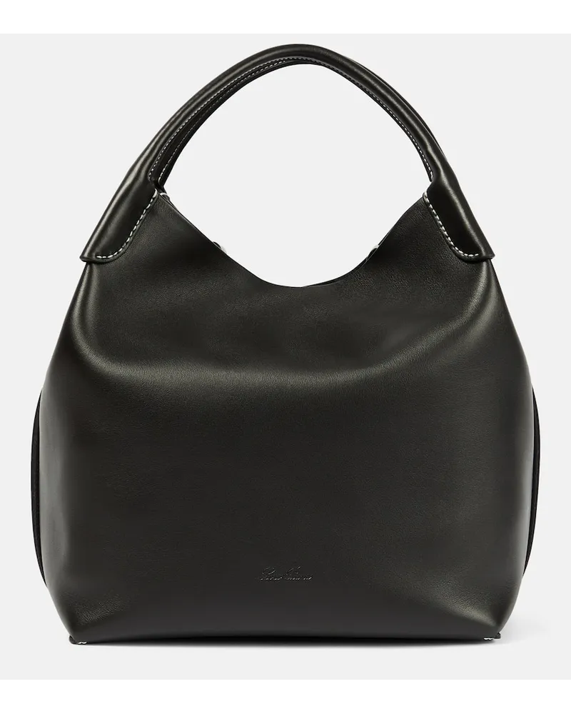 Loro Piana Borsa Bale Large in pelle Nero