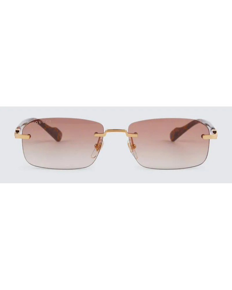 Gucci Occhiali da sole GG rettangolari Multicolore