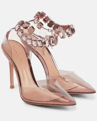 Gianvito Rossi Pumps in PVC con cristalli Rosa