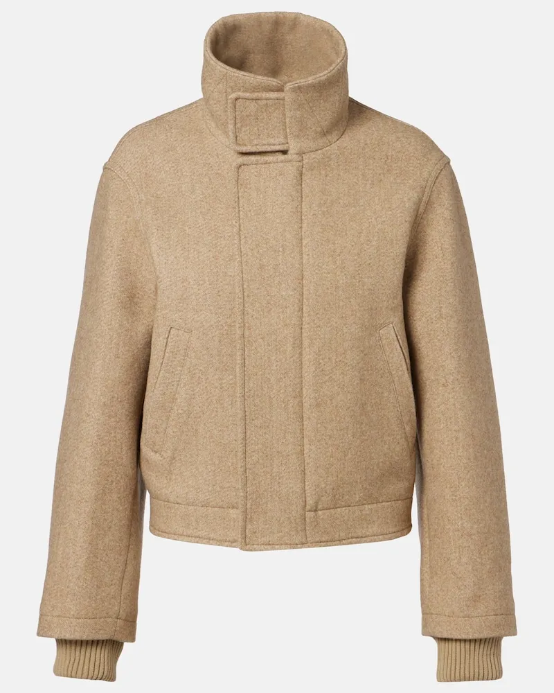 Victoria Beckham Giacca in misto lana Beige