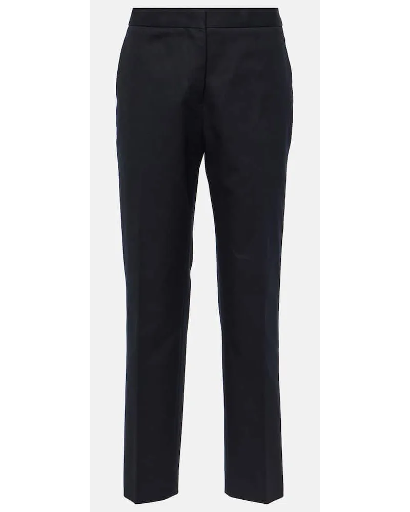 Jil Sander Pantaloni slim in cotone Blu
