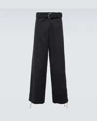 Jil Sander Pantaloni a gamba larga in lana vergine Grigio