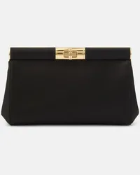 Dolce & Gabbana Borsa a spalla Marlene Small in raso Nero