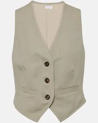 Brunello Cucinelli Gilet monopetto Grigio