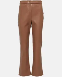 Max Mara Pantaloni flared Sublime in similpelle Marrone