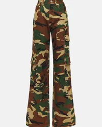 Alessandra Rich Pantaloni cargo in cotone Multicolore