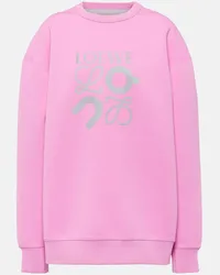 Loewe x On - Felpa in jersey con logo Rosa