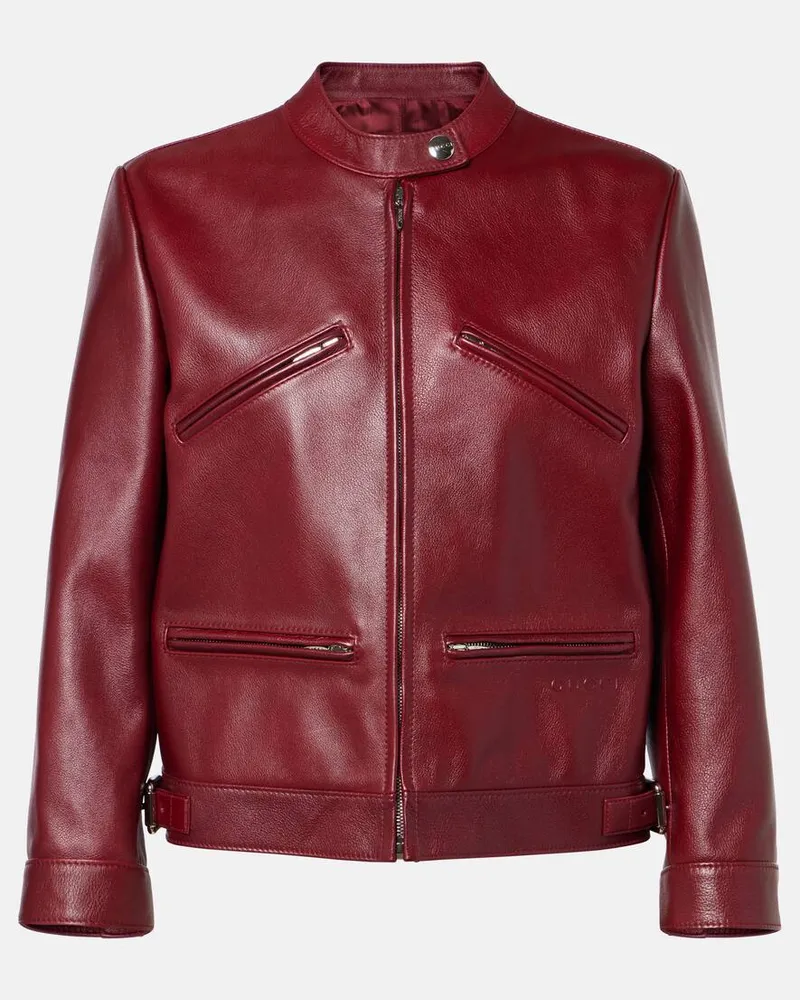 Gucci Giacca in pelle Rosso