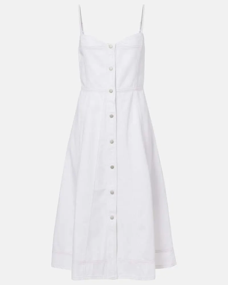 Adriano Goldschmied Abito midi di jeans Saint Raphael Bianco