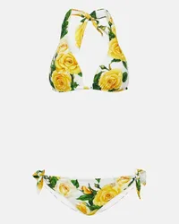 Dolce & Gabbana Bikini con stampa floreale Giallo