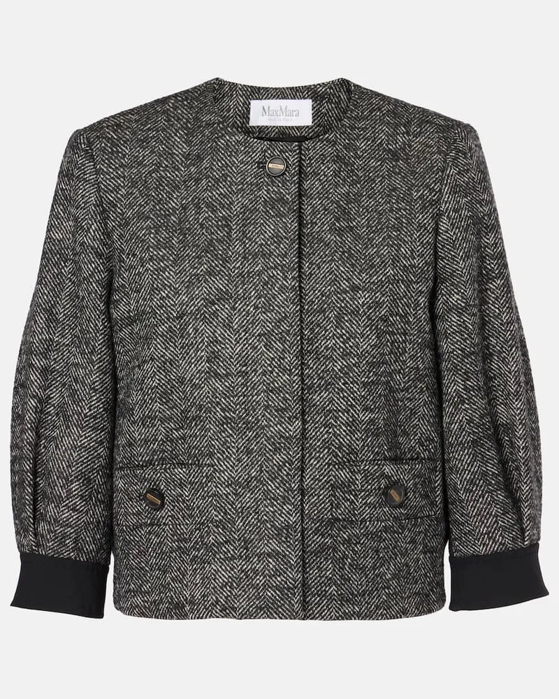 Max Mara Giacca Gattini in bouclÃ Nero