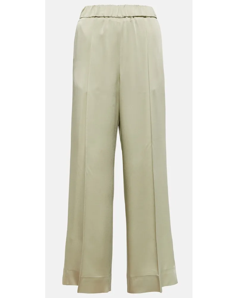 Jil Sander Pantaloni a vita alta e gamba larga Verde