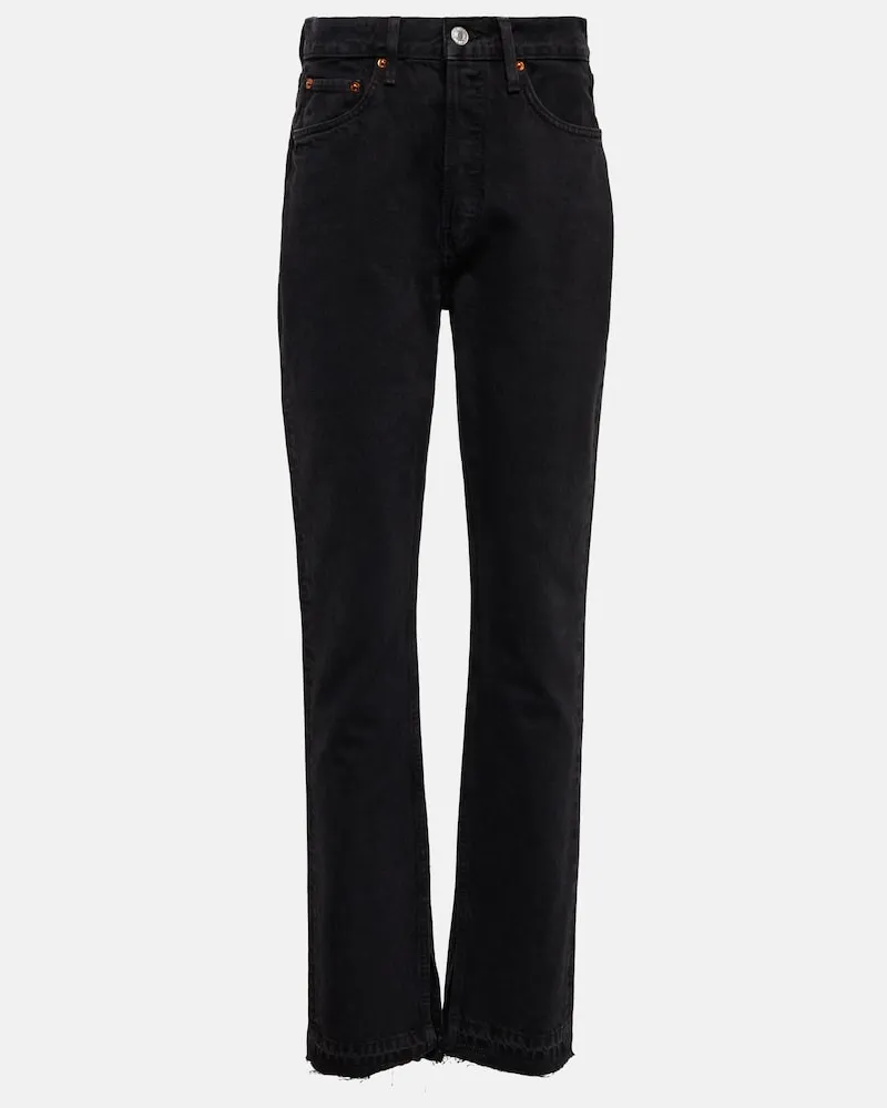 RE/DONE Jeans regular 70s a vita alta Nero
