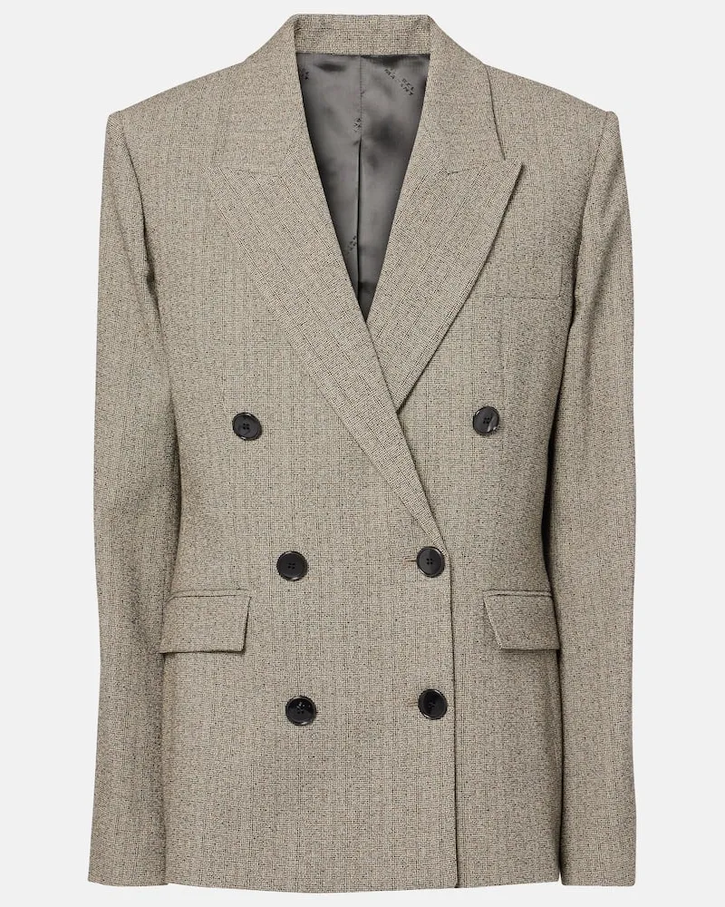 Isabel Marant Blazer Irma in misto cotone a quadri Nero