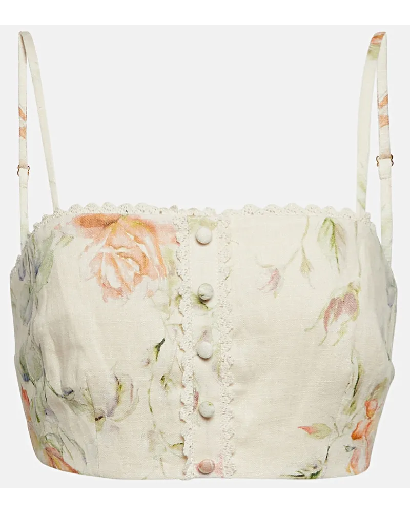 LoveShackFancy Top Emmalou in lino Beige