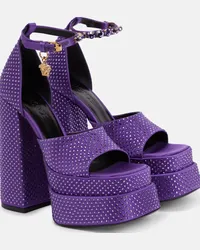 Versace Sandali con plateau Medusa Aevitas Viola