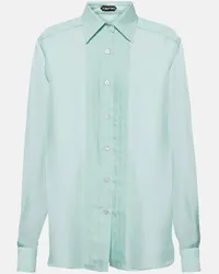 Tom Ford Camicia in seta Blu