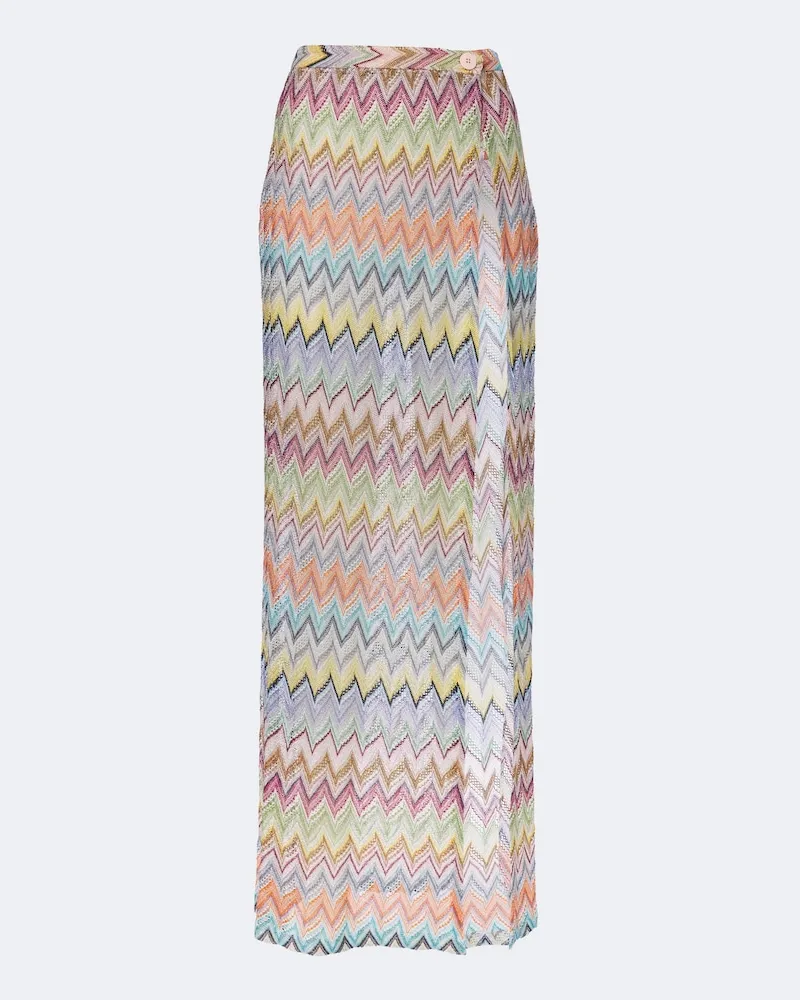 Missoni Pareo a zig zag con lamé Multicolore