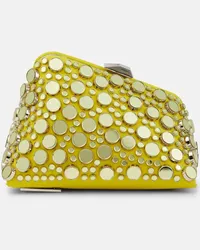 ATTICO Clutch Midnight Mini in pelle con borchie Giallo