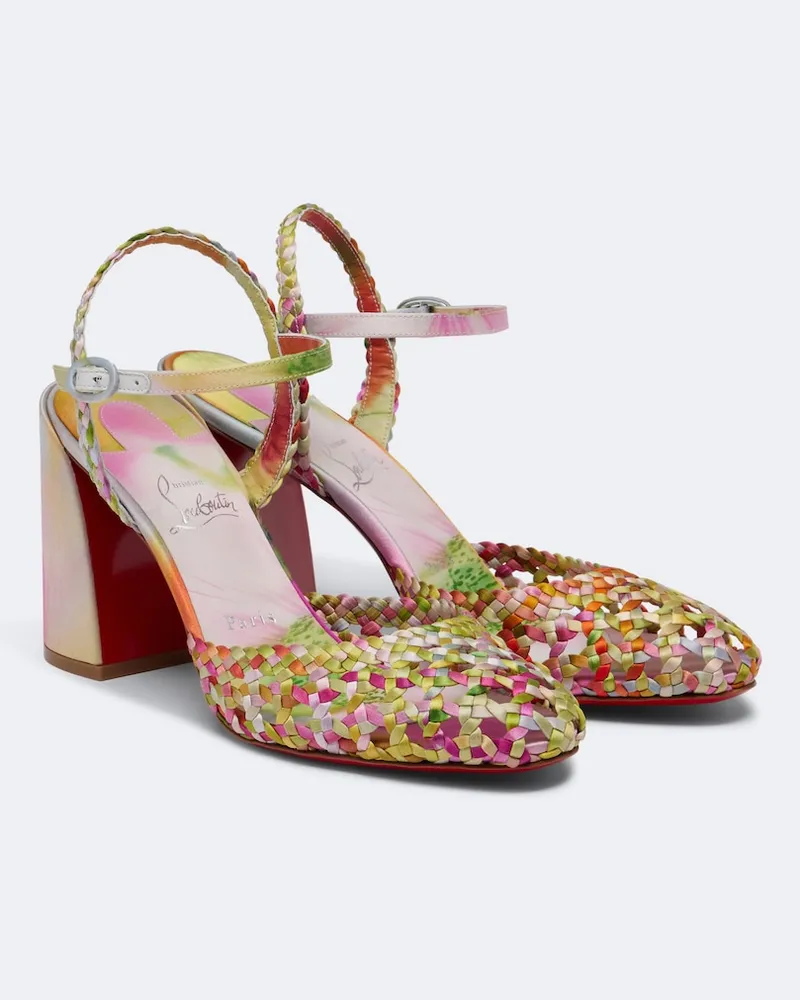 Christian Louboutin Pumps Jane Nandina in crêpe di raso Multicolore