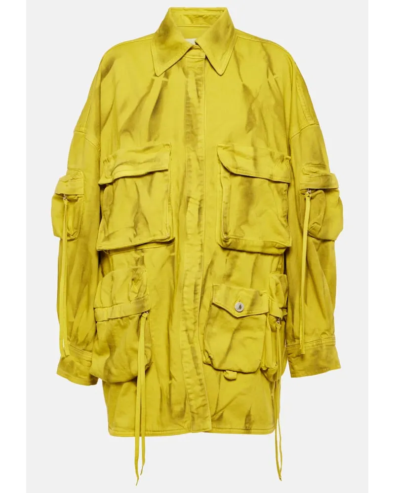 ATTICO Giacca biker Fern in cotone Marrone