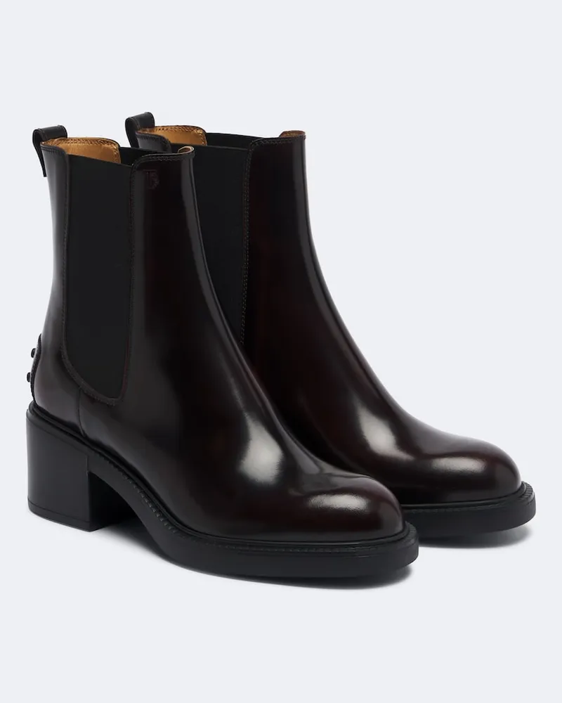 TOD'S Stivaletti Chelsea in pelle Borgogna