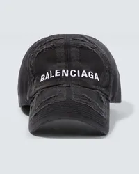 Balenciaga Cappello da baseball in cotone Nero