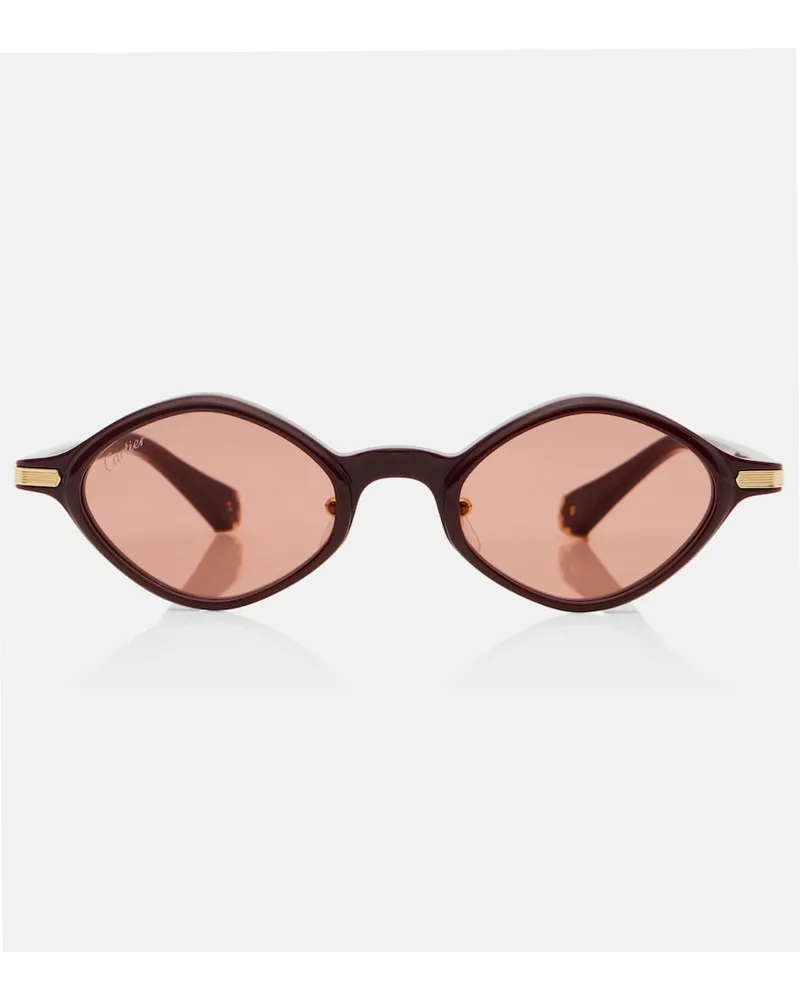 Cartier Occhiali da sole Signature C ovali Borgogna