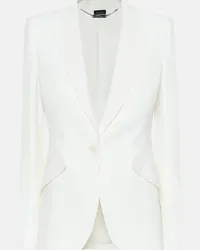 Alexander McQueen Blazer in crêpe Bianco