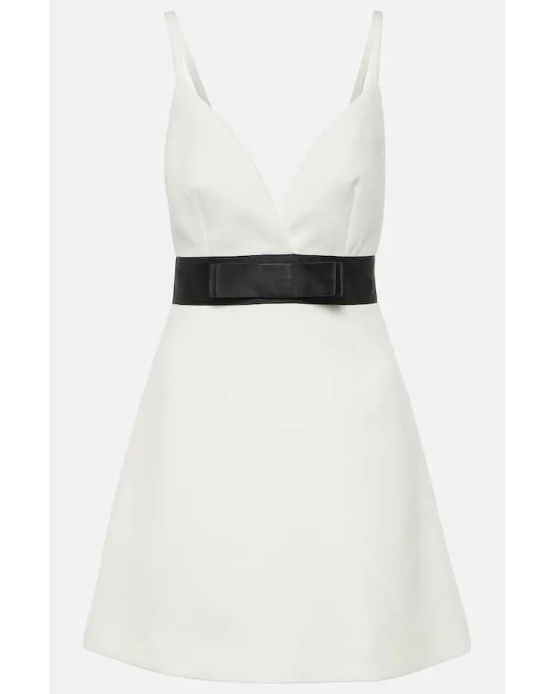 Dolce & Gabbana Miniabito in misto seta e lana Bianco