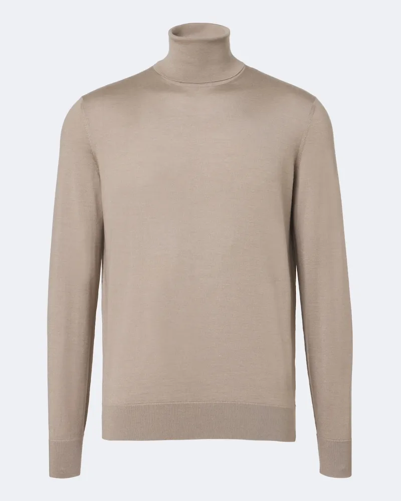 Ermenegildo Zegna Dolcevita in cashmere e seta Beige